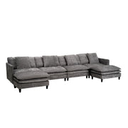 Modular U Shaped Sofa, With Adjustable Layout For Comfort And Durability - Gray