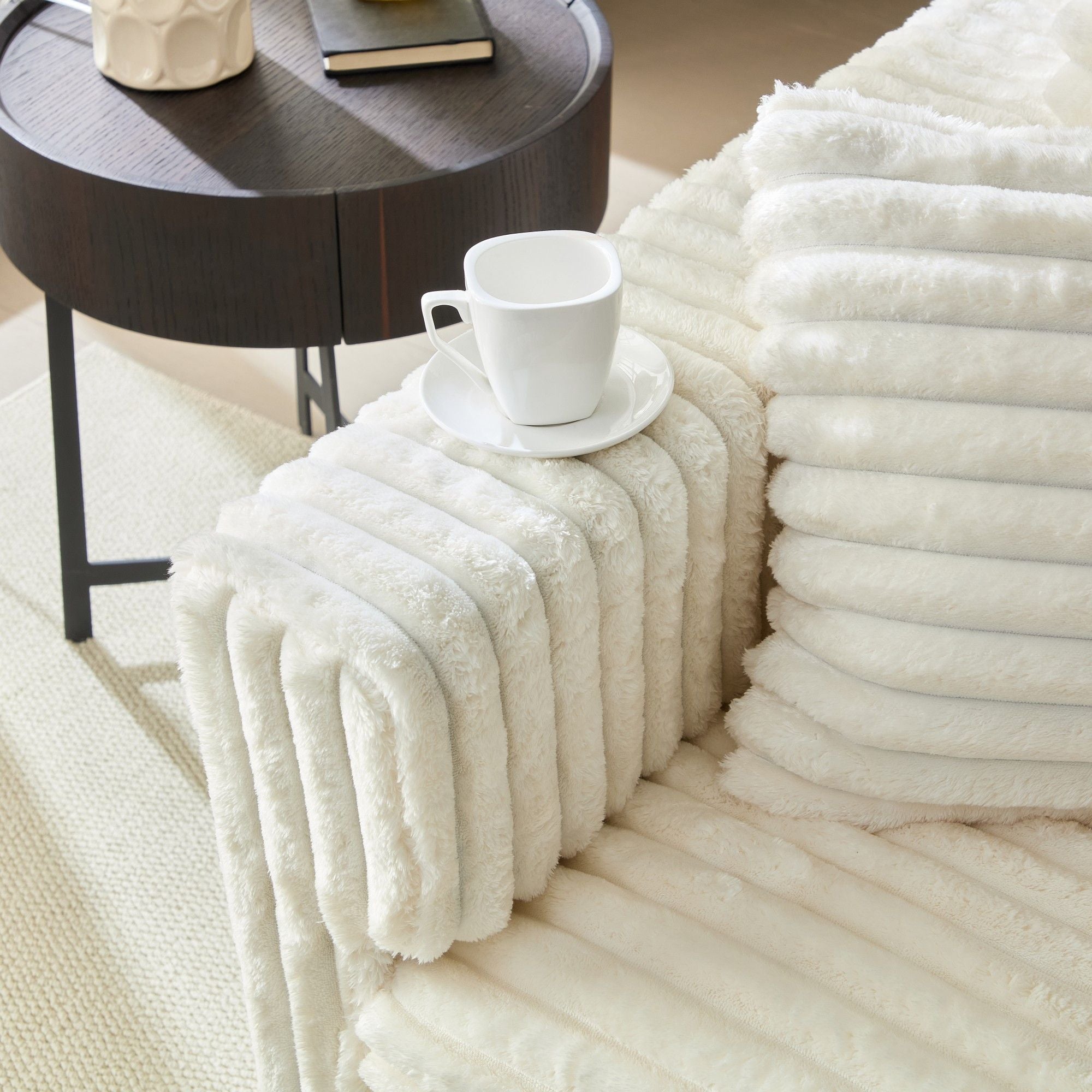 Modern Comfy Upholstered 4 Seat Sofa Cloud Couch,Deep Seat With Soft Pillows