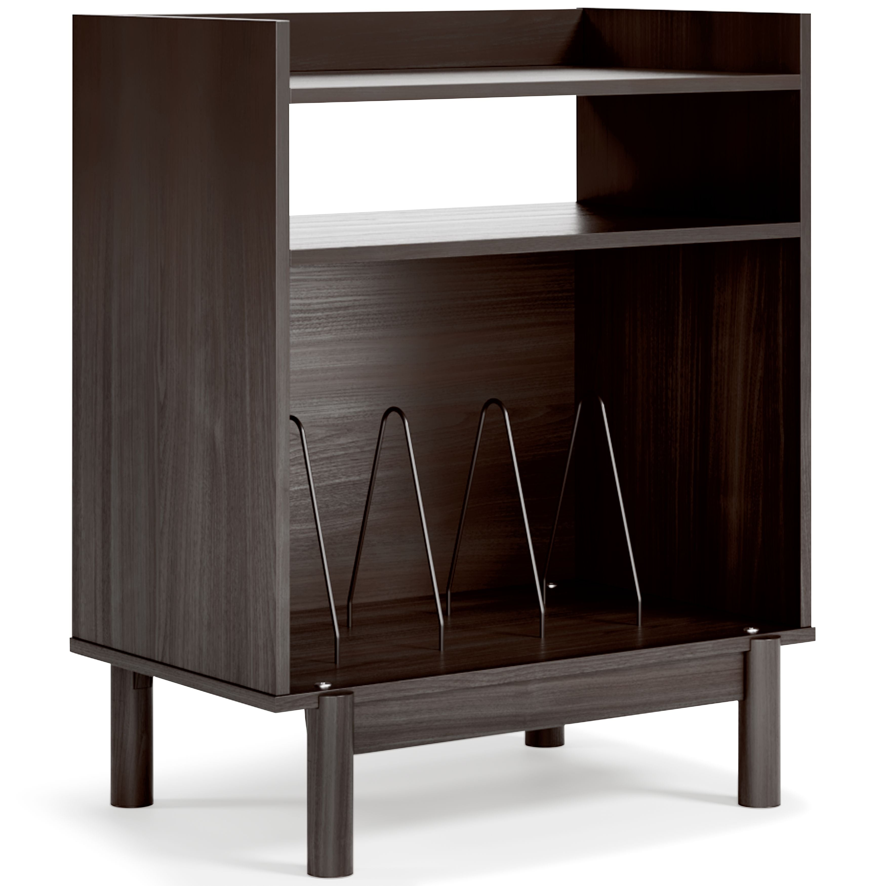Signature Design by Ashley® Brymont - Dark Gray - Turntable Accent Console | Meri Furniture