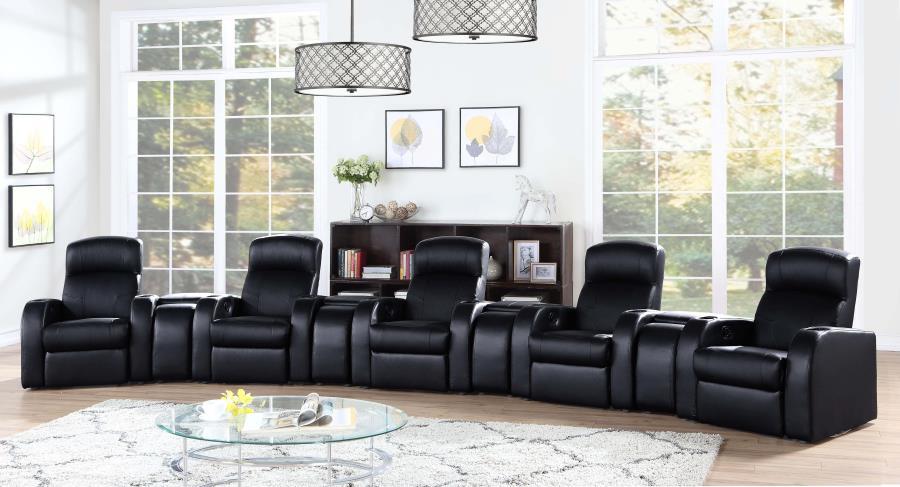 Coaster Fine Furniture Cyrus - Upholstered Home Theater Seating | Meri Furniture