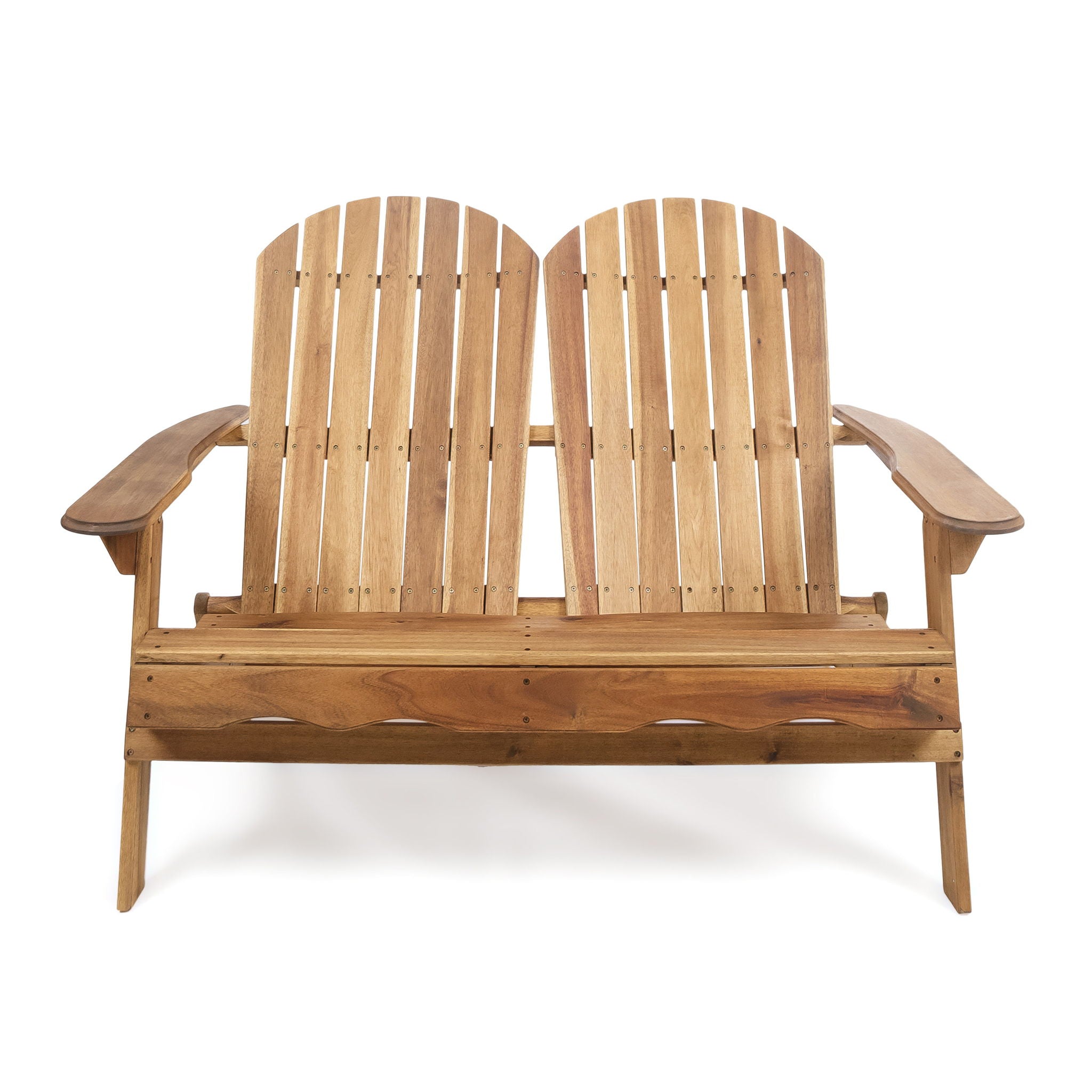 Outdoor Adirondack Rocking Loveseat With Hand Crafted Details