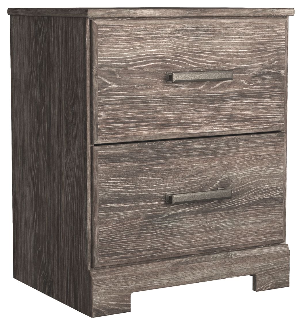 Ashley Furniture Ralinksi - Gray - Two Drawer Night Stand | Meri Furniture