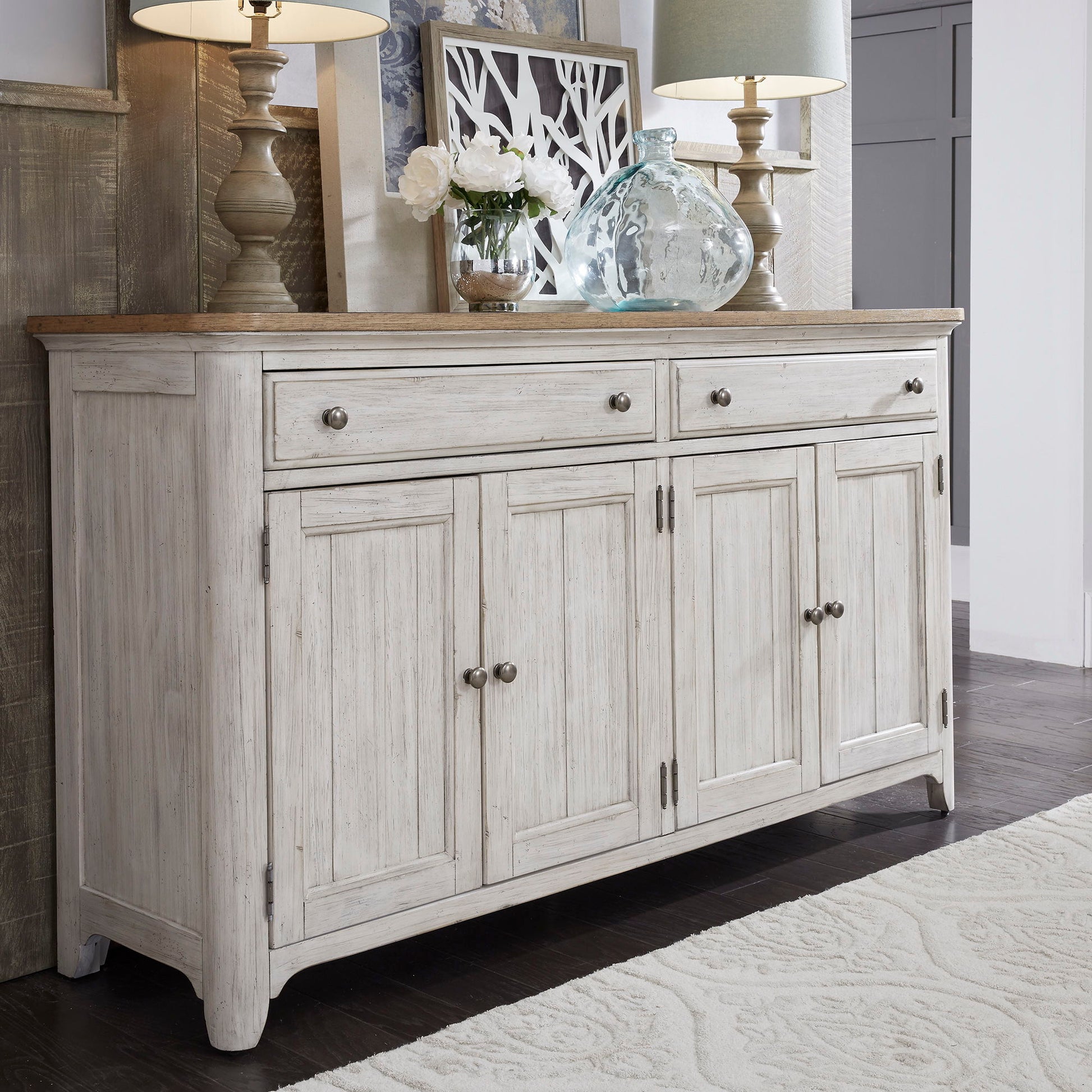 Liberty Furniture Farmhouse Reimagined - Server - White | Meri Furniture