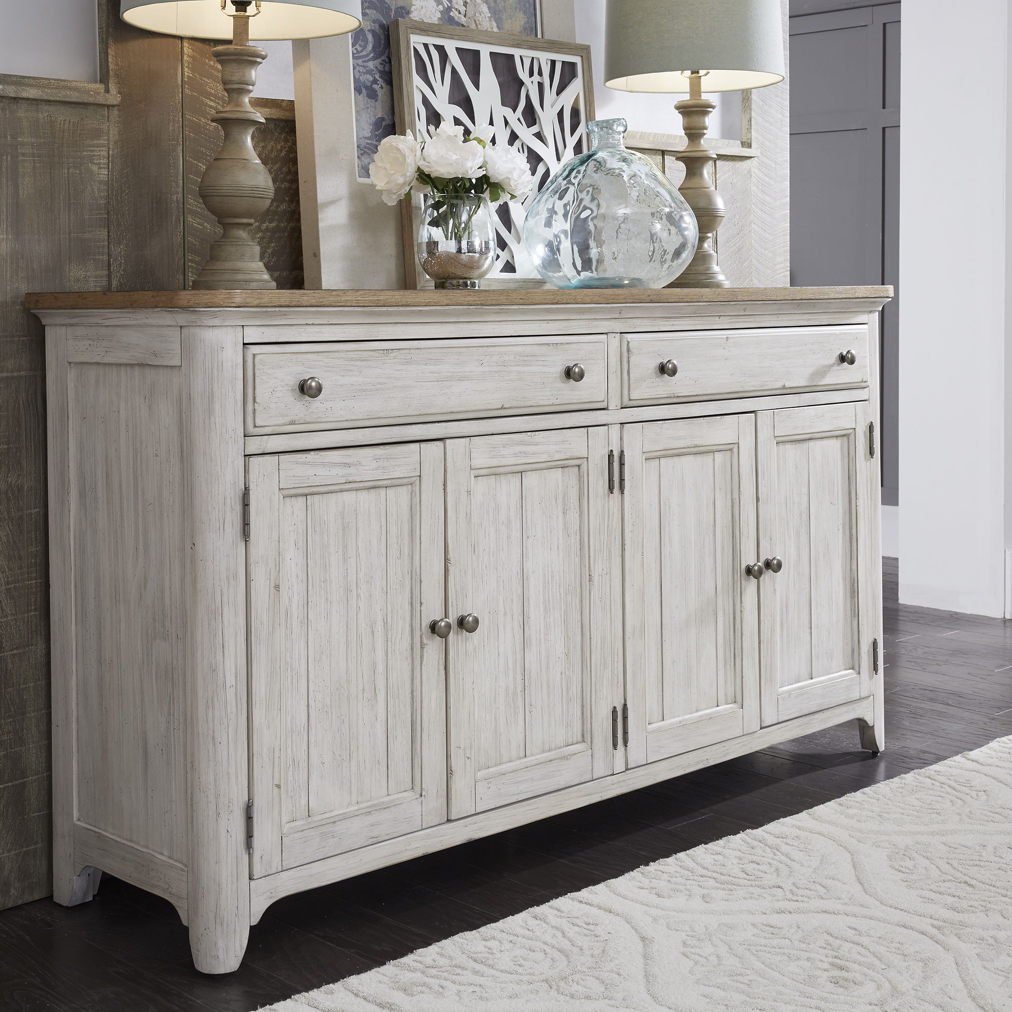 Liberty Furniture Farmhouse Reimagined - Server - White | Meri Furniture