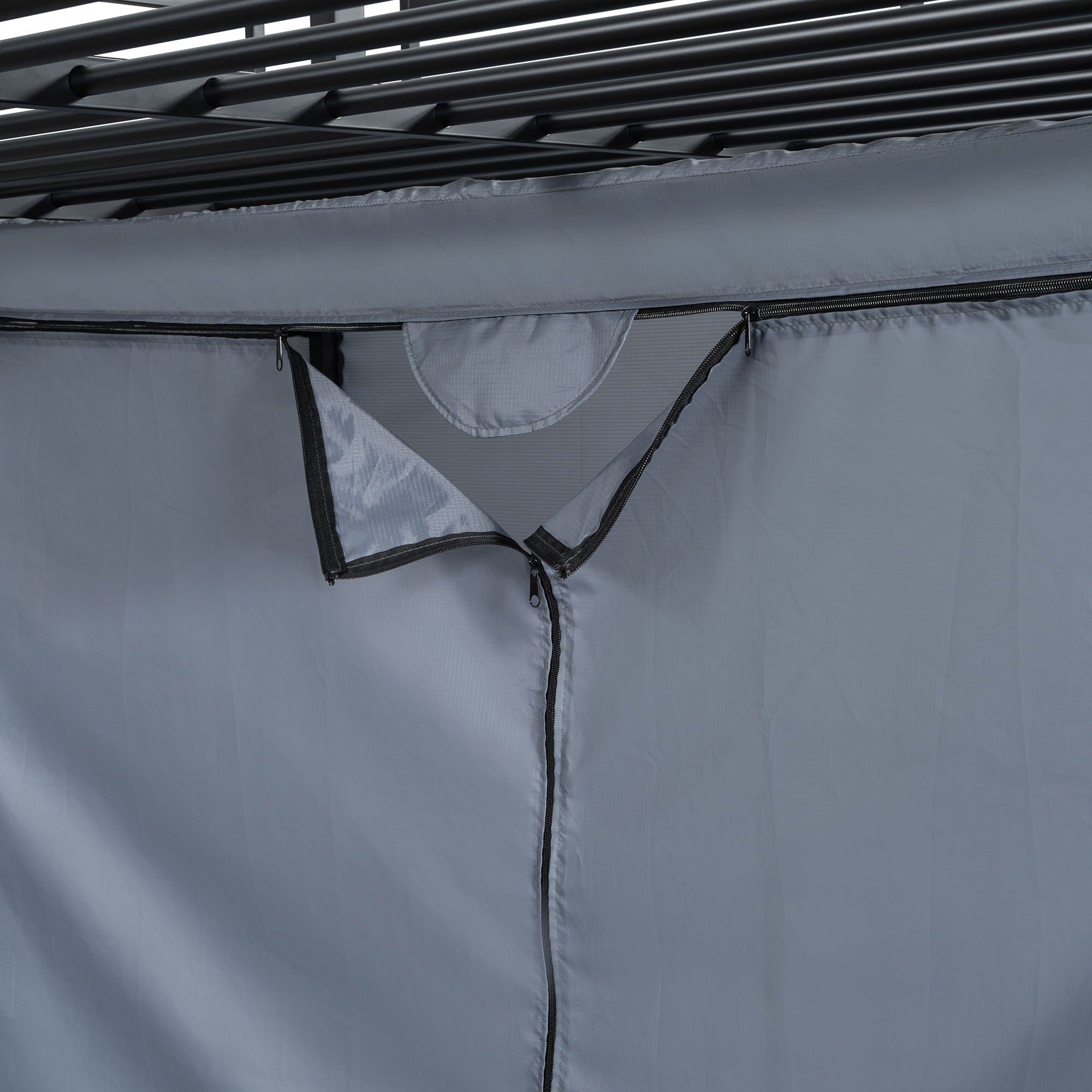 Loft Bed With Desk, Shelves, Power Outlet, LED Light And Wardrobe