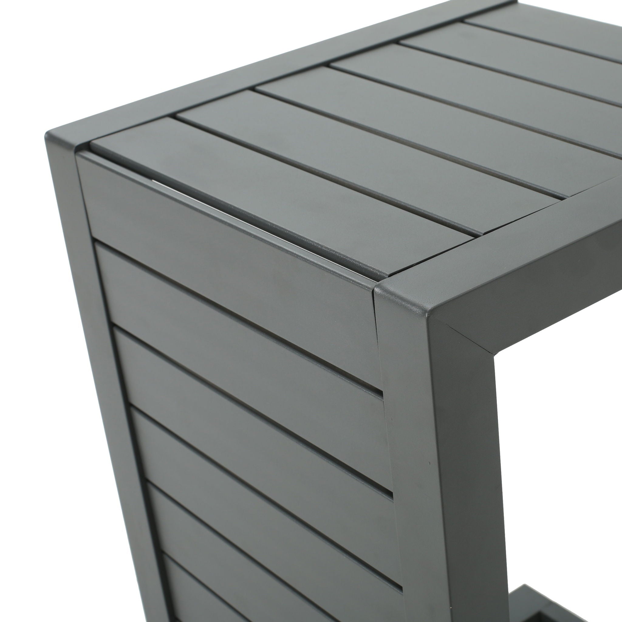 Aluminum Outdoor C - Shaped Side Table For Patio