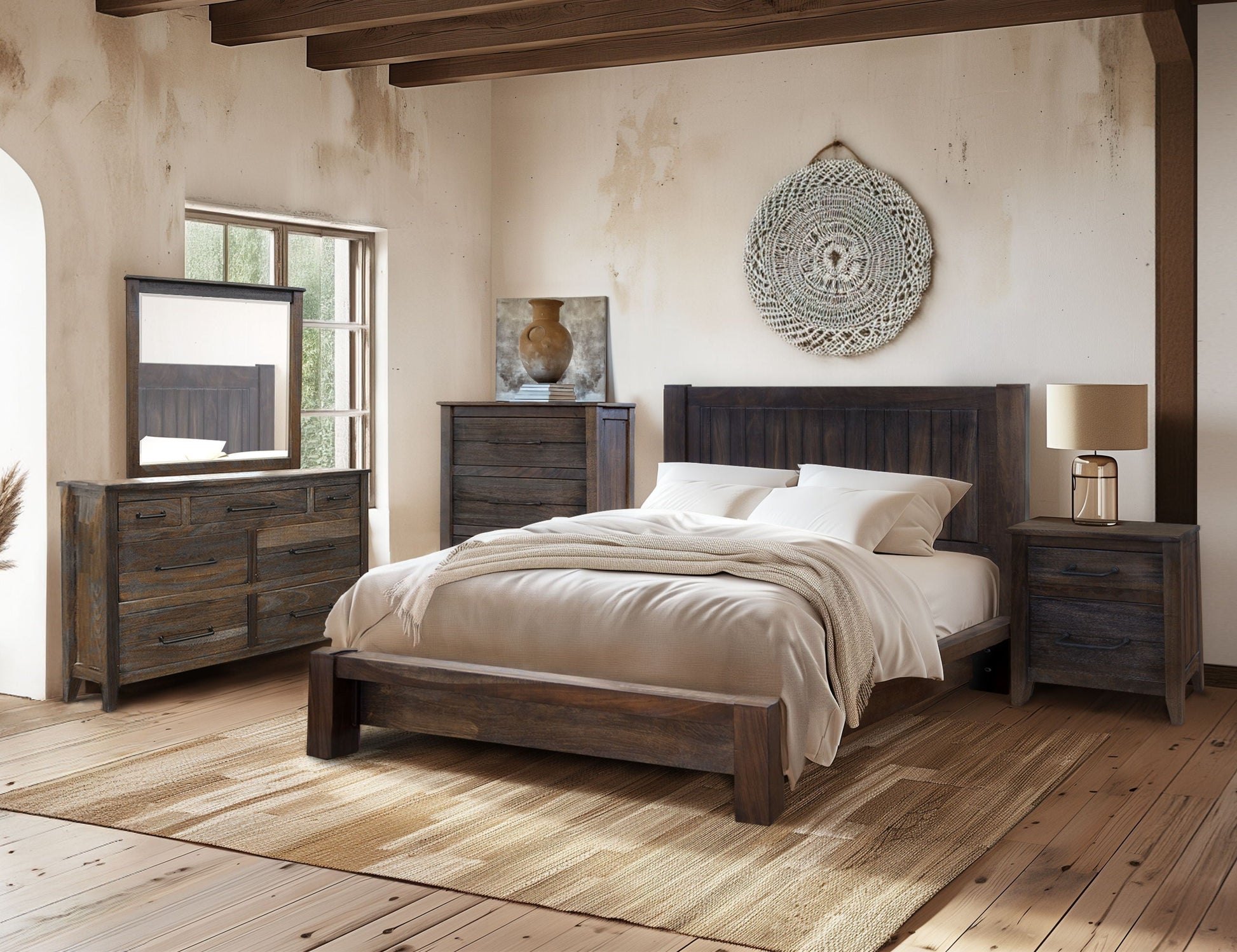 International Furniture Direct San Luis - Chest - Deep Brown / Warm Gray Finish | Meri Furniture