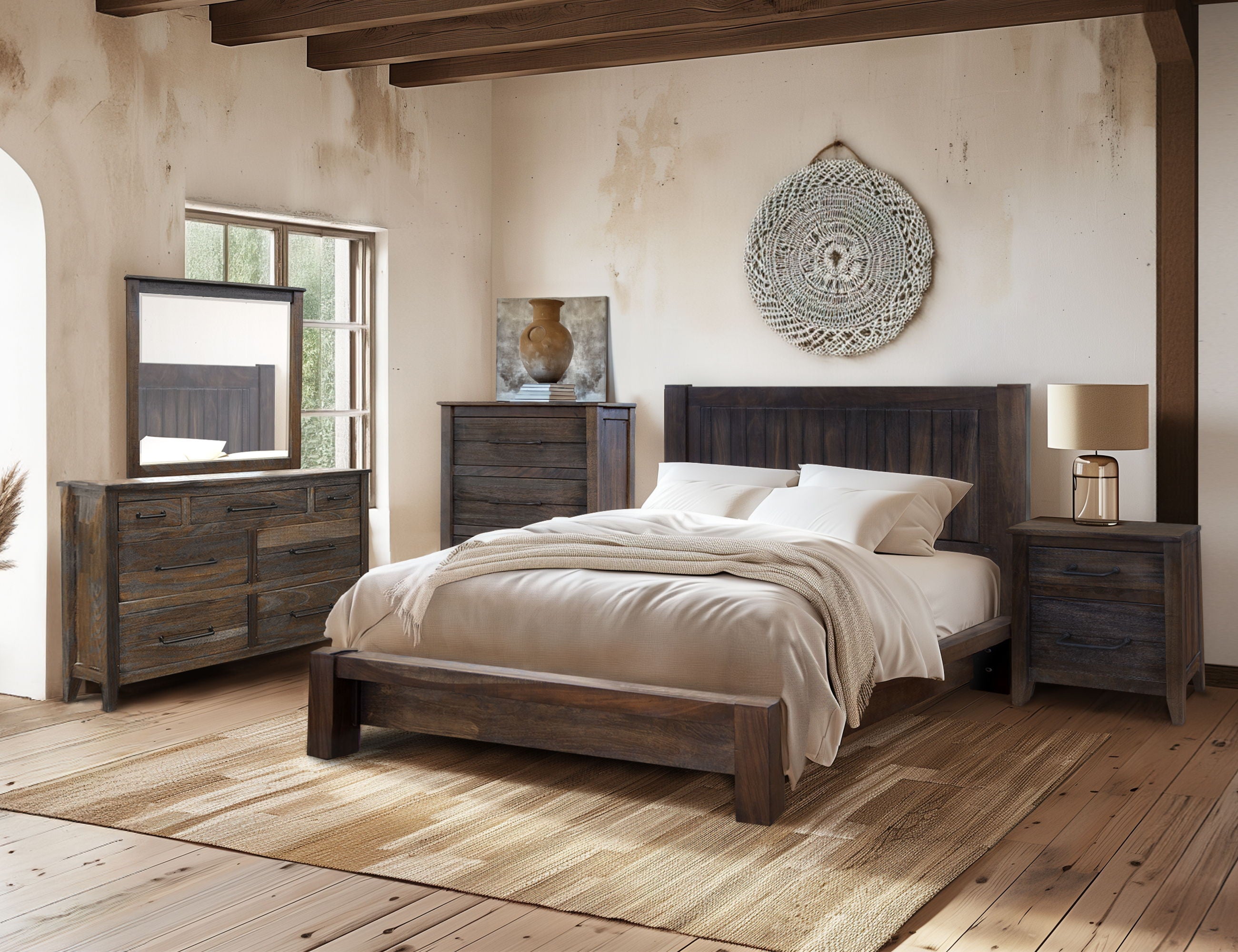 International Furniture Direct San Luis - Chest - Deep Brown / Warm Gray Finish | Meri Furniture