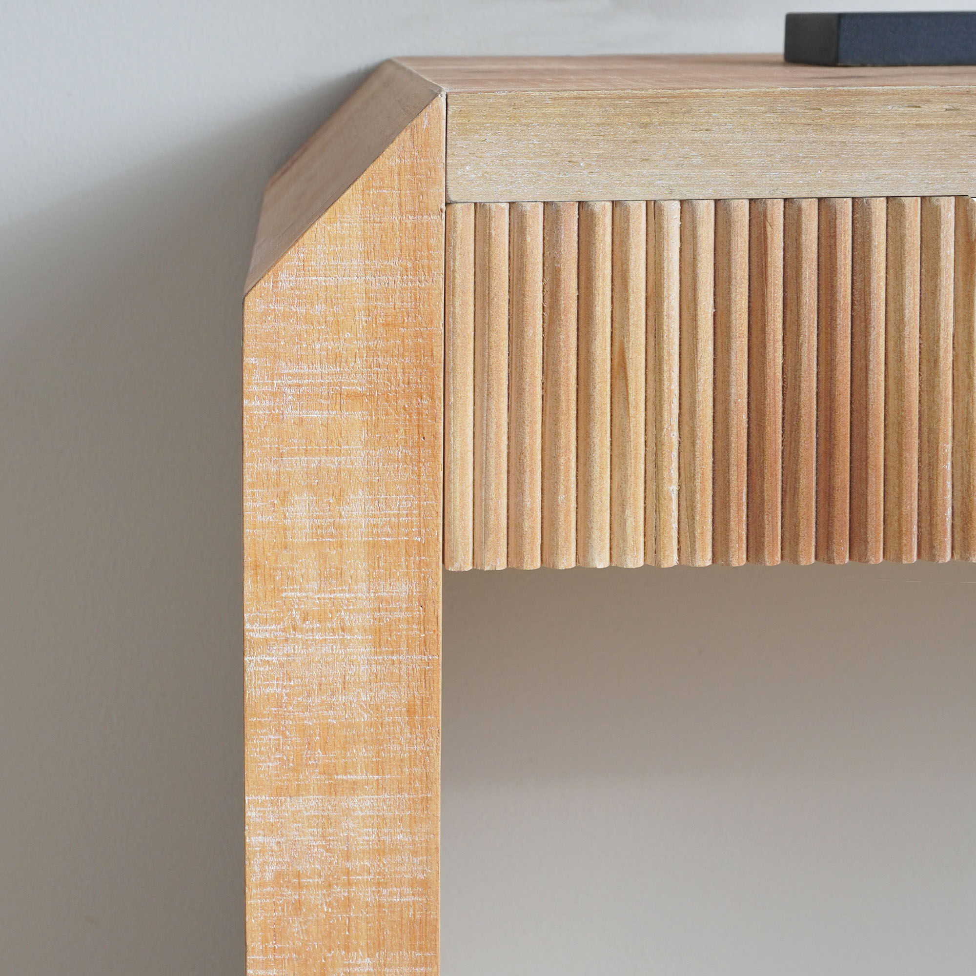 Rustic Modern Console Table With Drawer Storage - Natural Wood