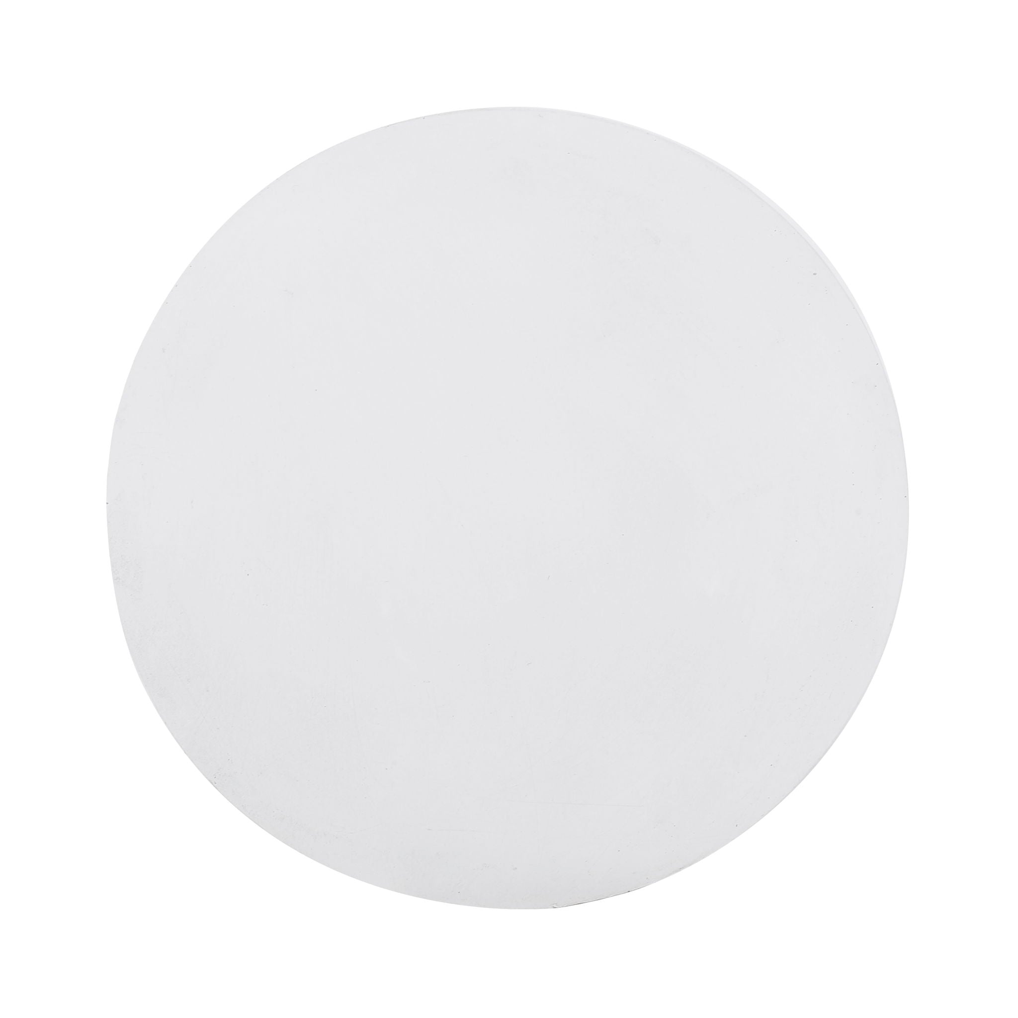 Outdoor Lightweight Concrete End Table With Hourglass Structure - Antique White