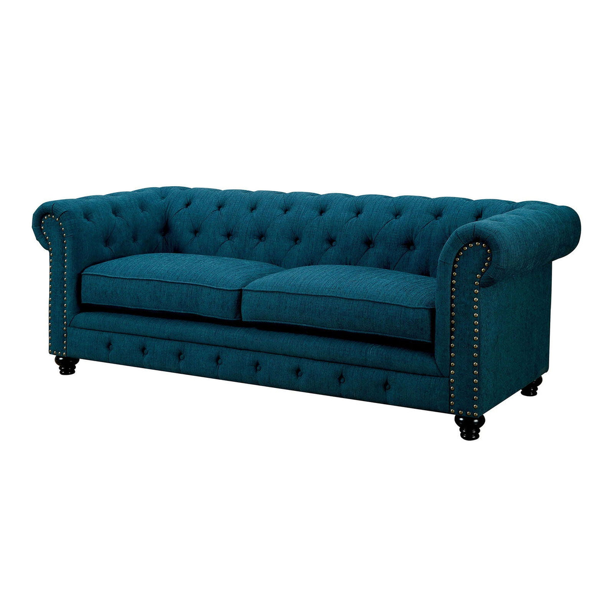 Furniture of America Stanford - Sofa - Dark Teal | Meri Furniture
