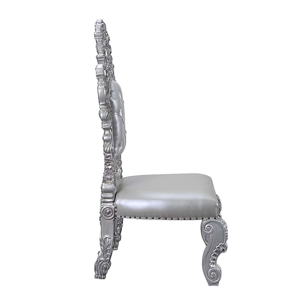 ACME Valkyrie - Side Chair (Set of 2) - Antique Platinum | Meri Furniture