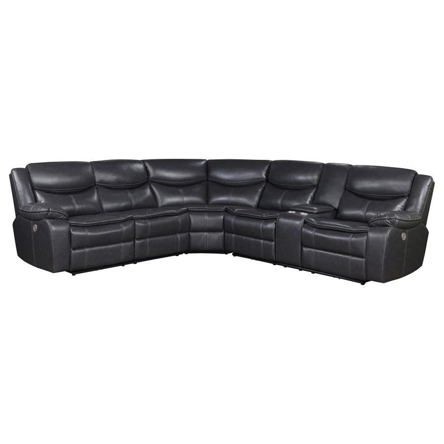 Coaster Fine Furniture Sycamore - Upholstered Power Reclining Sectional Sofa | Meri Furniture