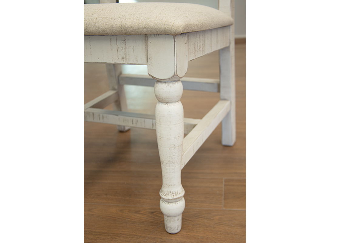Stone - Chair (Set of 2) With Turned Legs - Antique Ivory