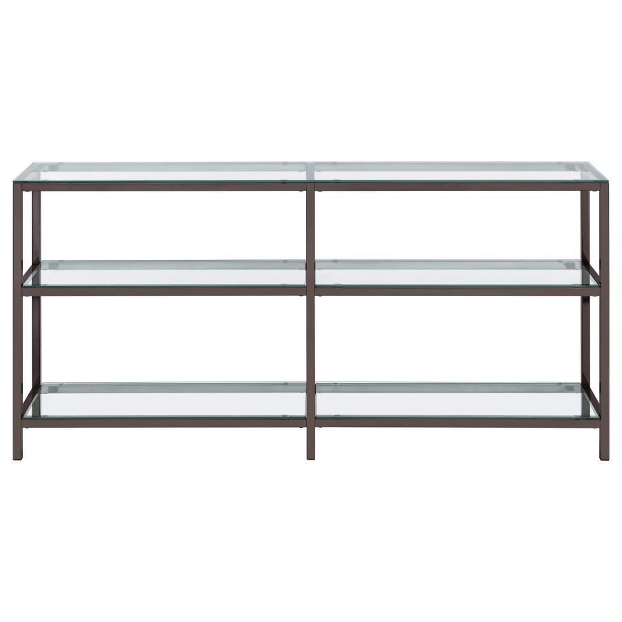 Coaster Fine Furniture Kate - 2-Shelf Console Bookcases - Black Nickel | Meri Furniture