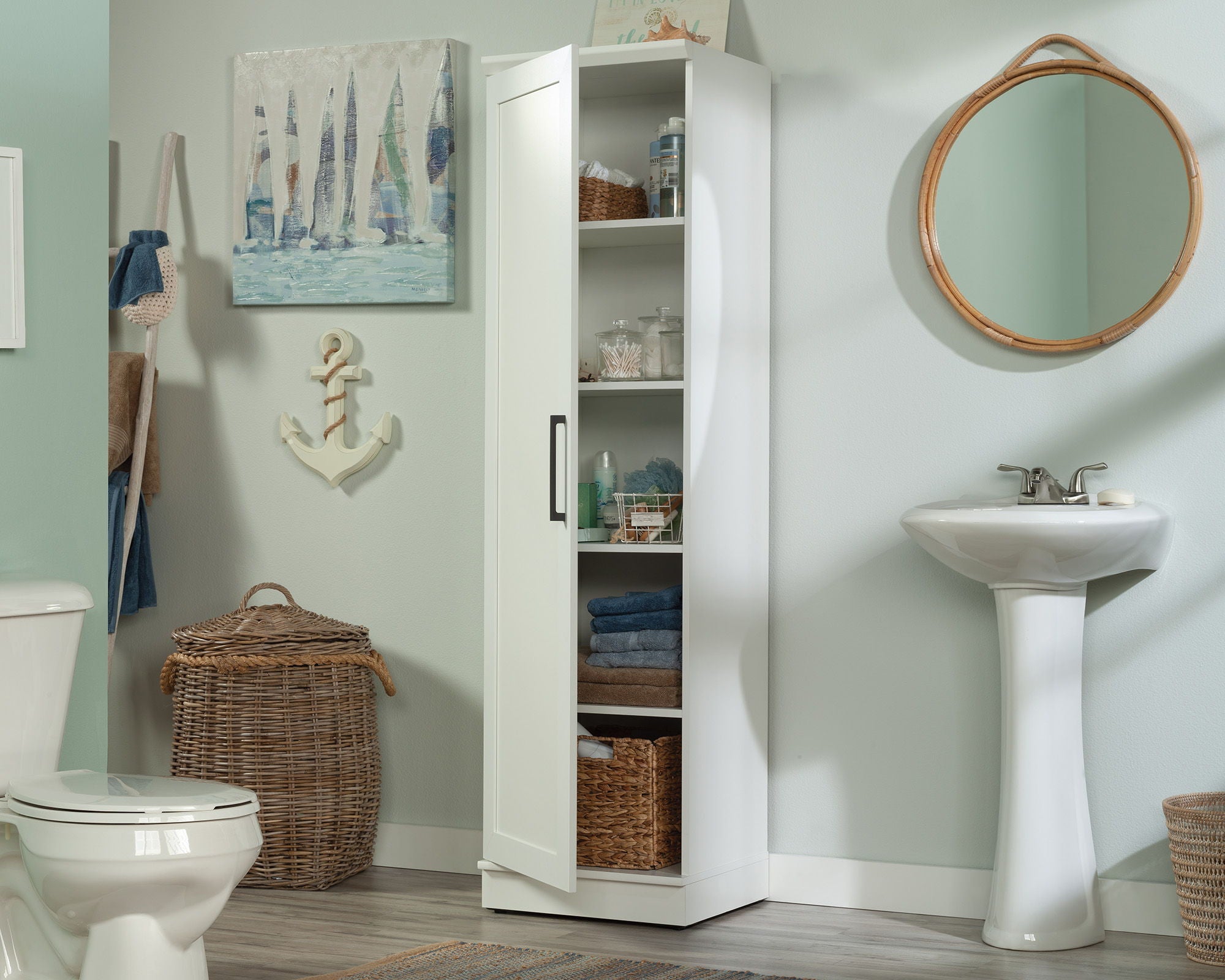 Kitchen Storage Cabinet in Soft White