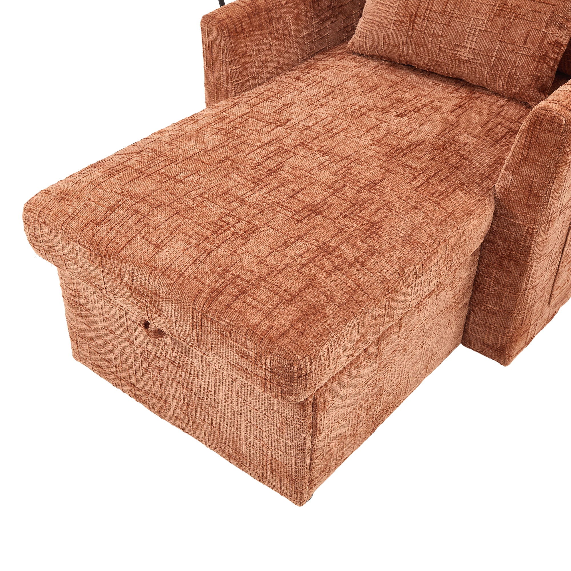Multifunctional Chenille Recliner Sofa With Storage And Phone Bracket