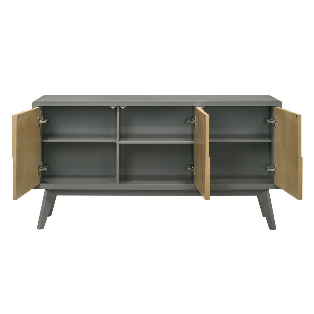 ACME Blayde - Server - Light Gray & Natural Finish | Meri Furniture