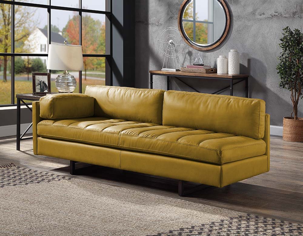 ACME Radia - Sofa - Turmeric Top Grain Leather | Meri Furniture