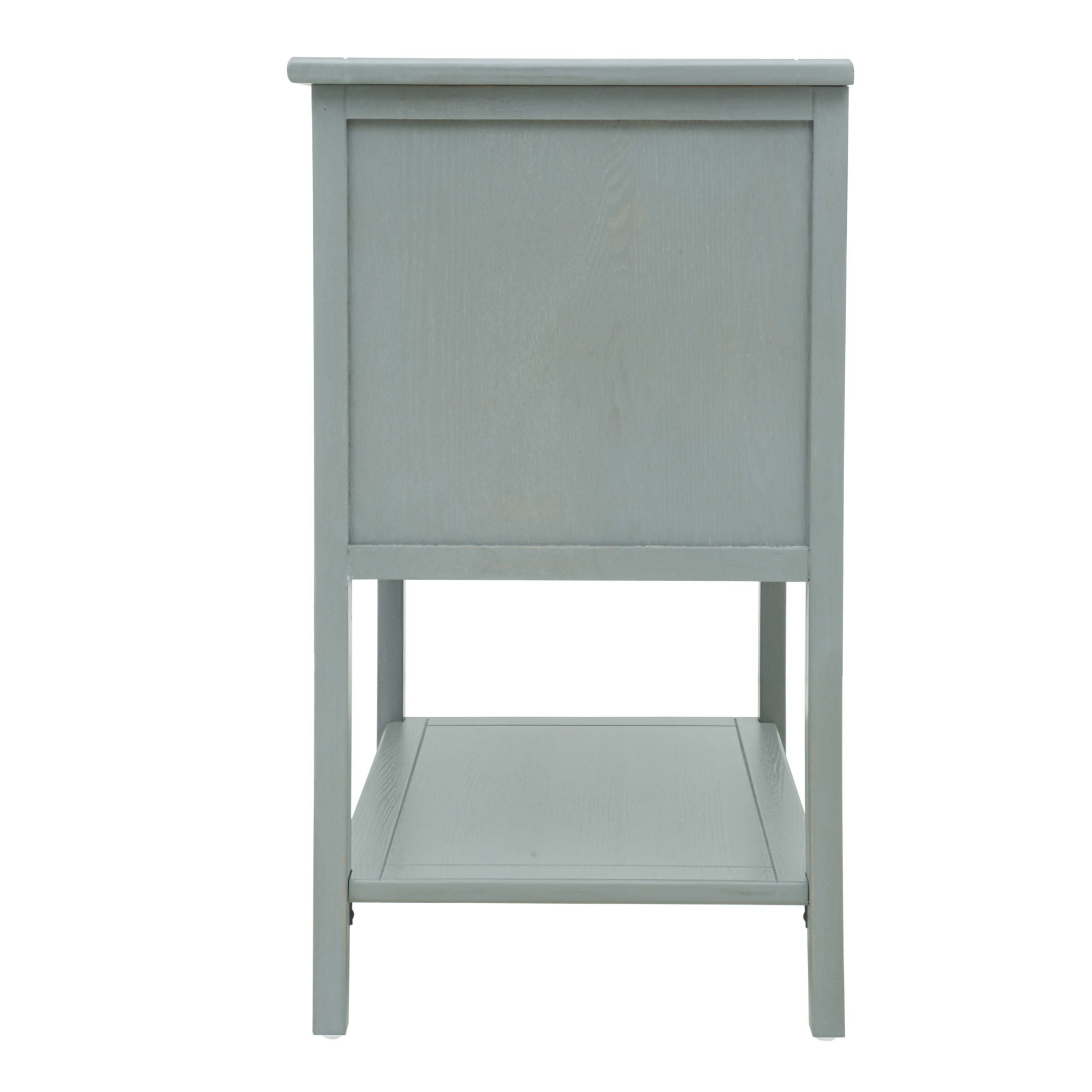 2 Drawer Side Table, American Style, End Table, Suitable For Bedroom, Living Room, Study