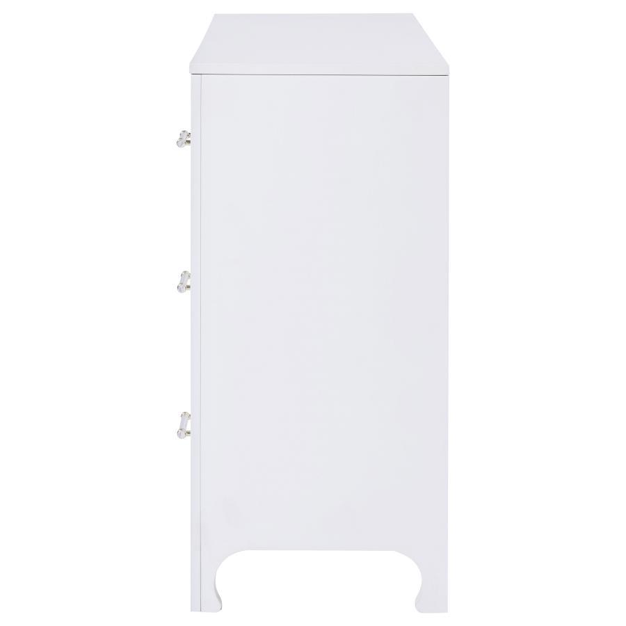 Coaster Fine Furniture Anastasia - 6-Drawer Dresser - Pearl White | Meri Furniture