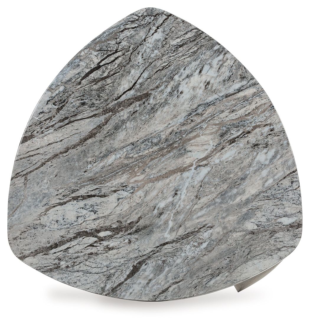 Signature Design by Ashley® Surmour - Gray / Brown - Triangle End Table | Meri Furniture