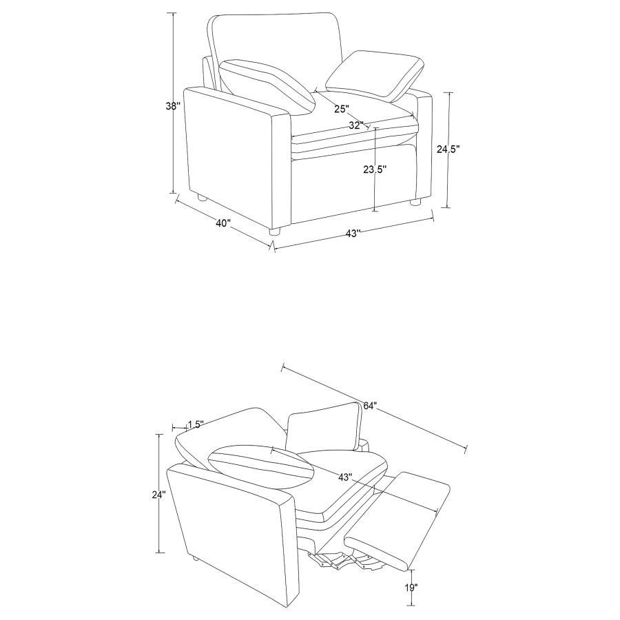 Collins - Upholstered Power Recliner Chair