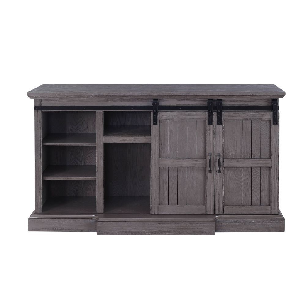 ACME Admon - TV Stand - Gray Oak | Meri Furniture