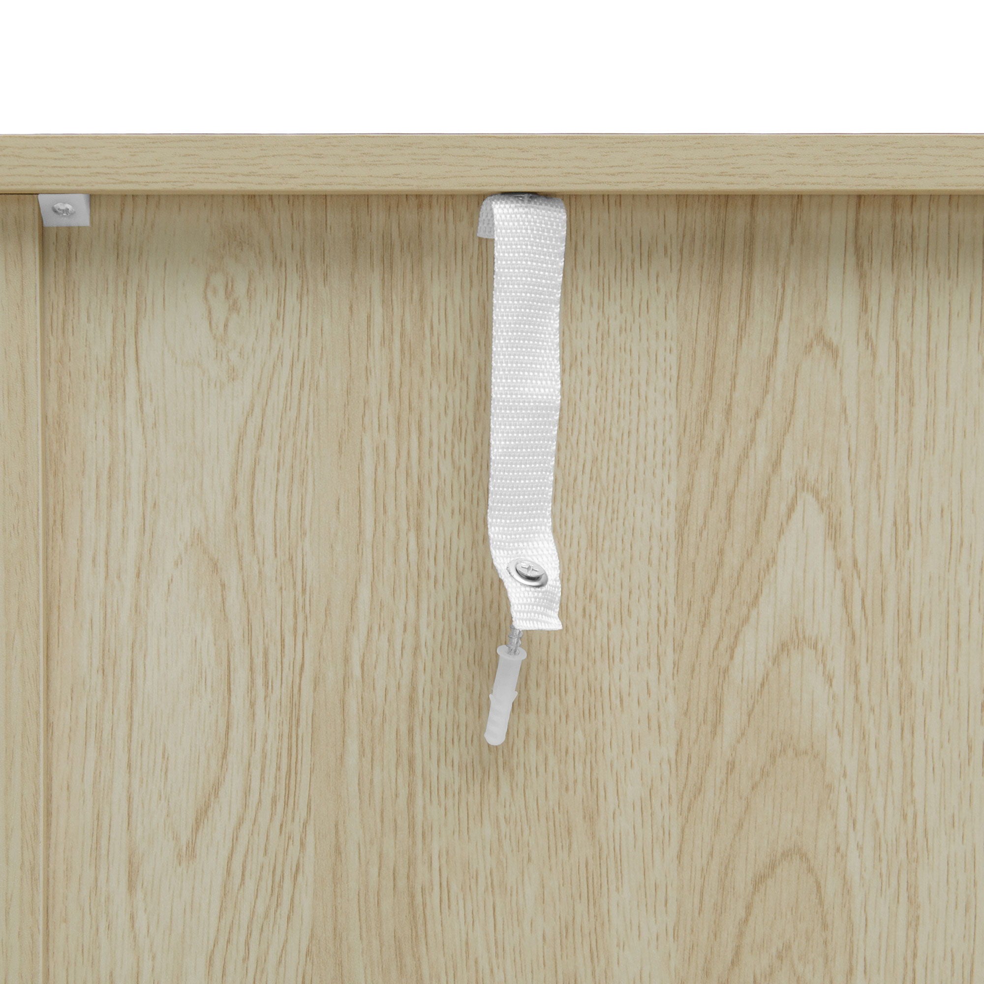 Carved 4 Door Sideboard With Storage, Adjustable Shelf