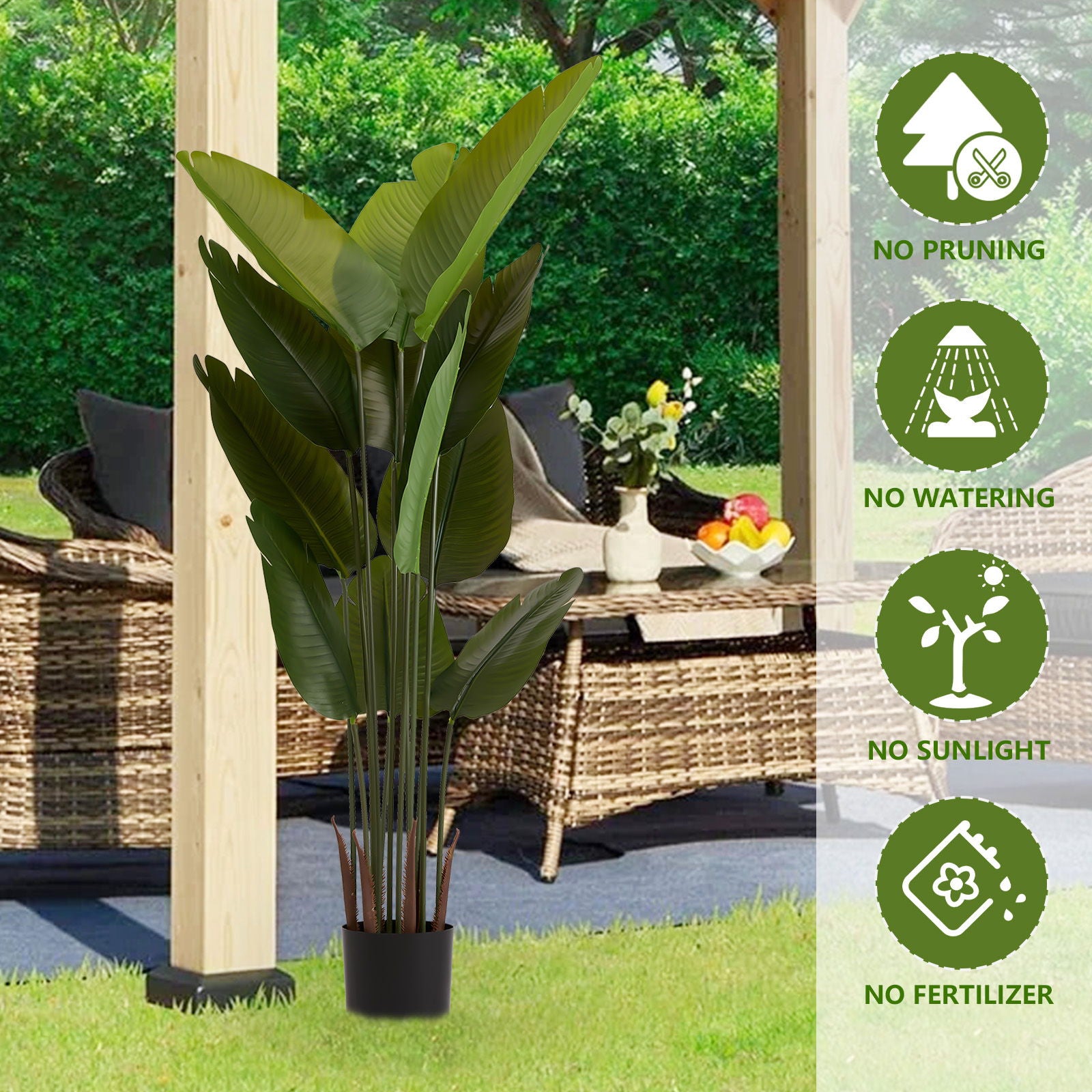 Artificial Plant For Indoor And Outdoor Decoration (Set of 2)