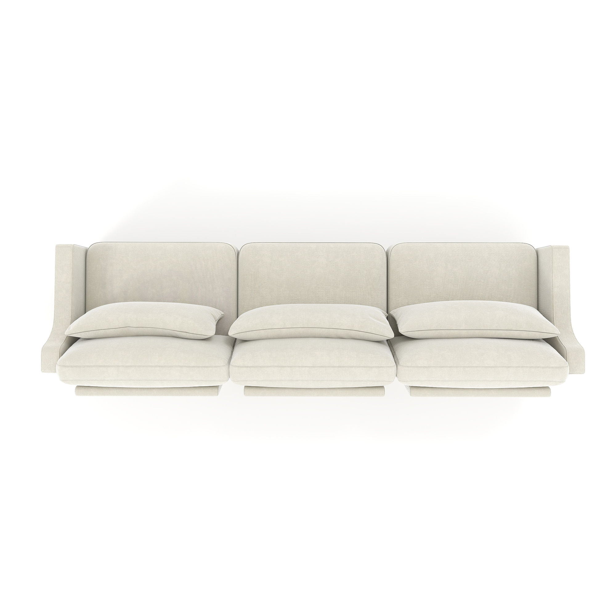 Elegant Sofa With Ergonomic Design And Lumbar Pillows