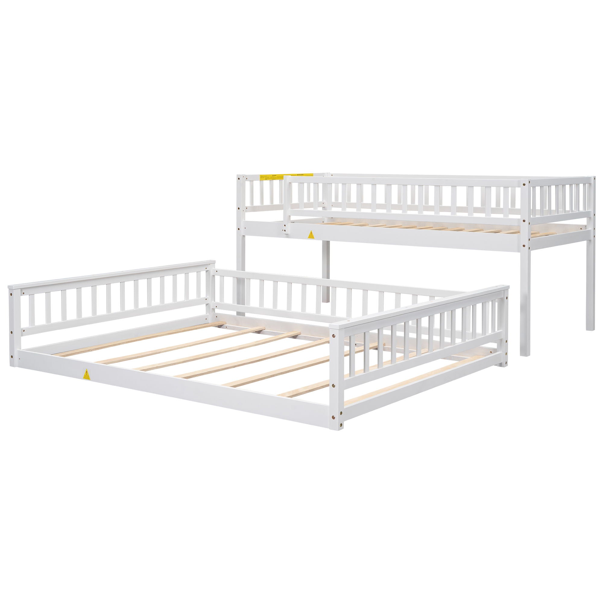 Bunk Bed With Ladder And Guardrails