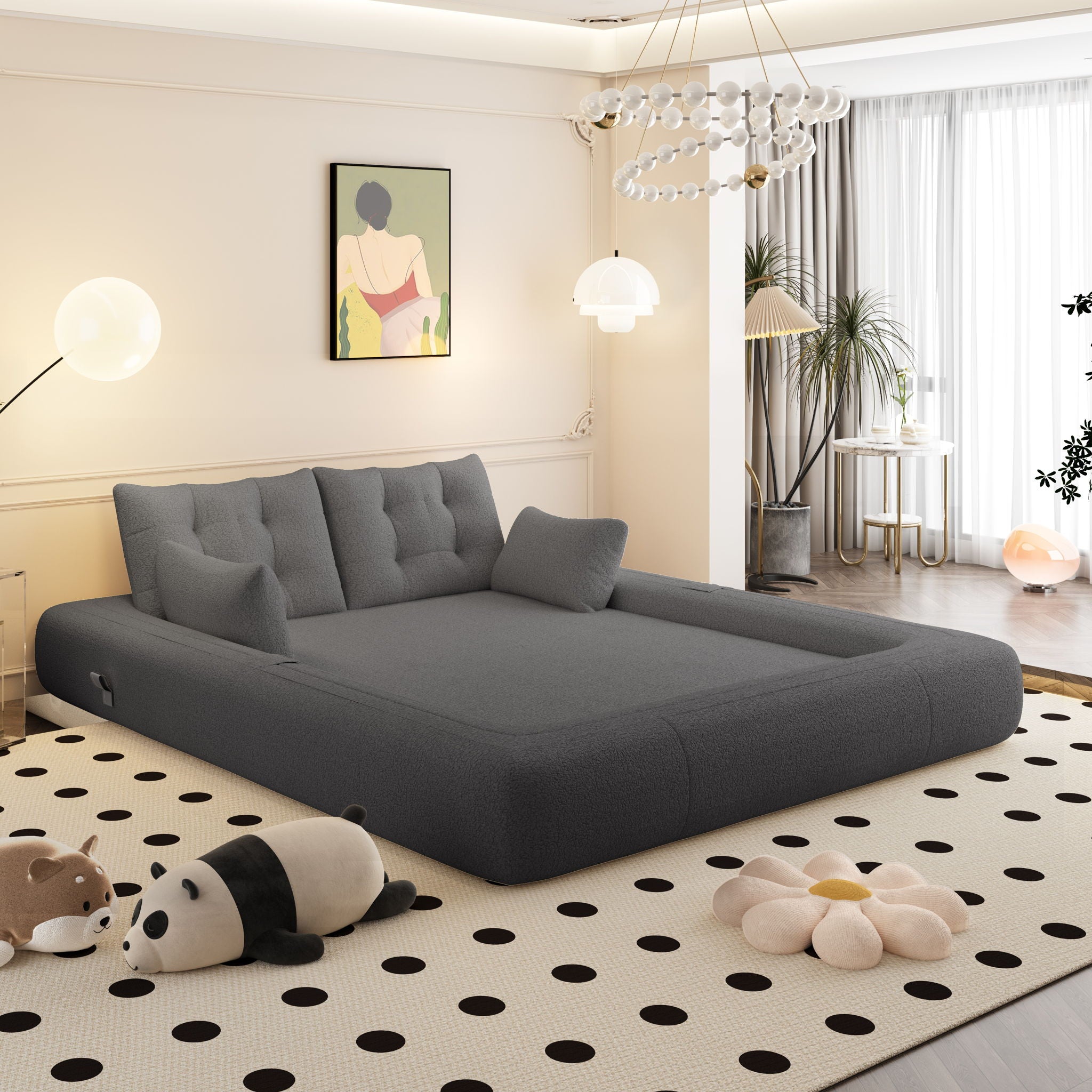 Human Dog Bed, Multi Functional Foldable Sofa Bed, 3 In 1