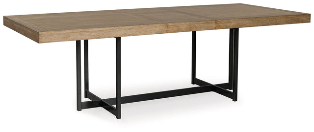 Signature Design by Ashley® Tomtyn - Light Brown - Rectangular Dining Room Extension Table | Meri Furniture