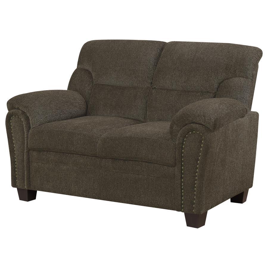 Coaster Fine Furniture Clementine - Upholstered Padded Arm Loveseat | Meri Furniture