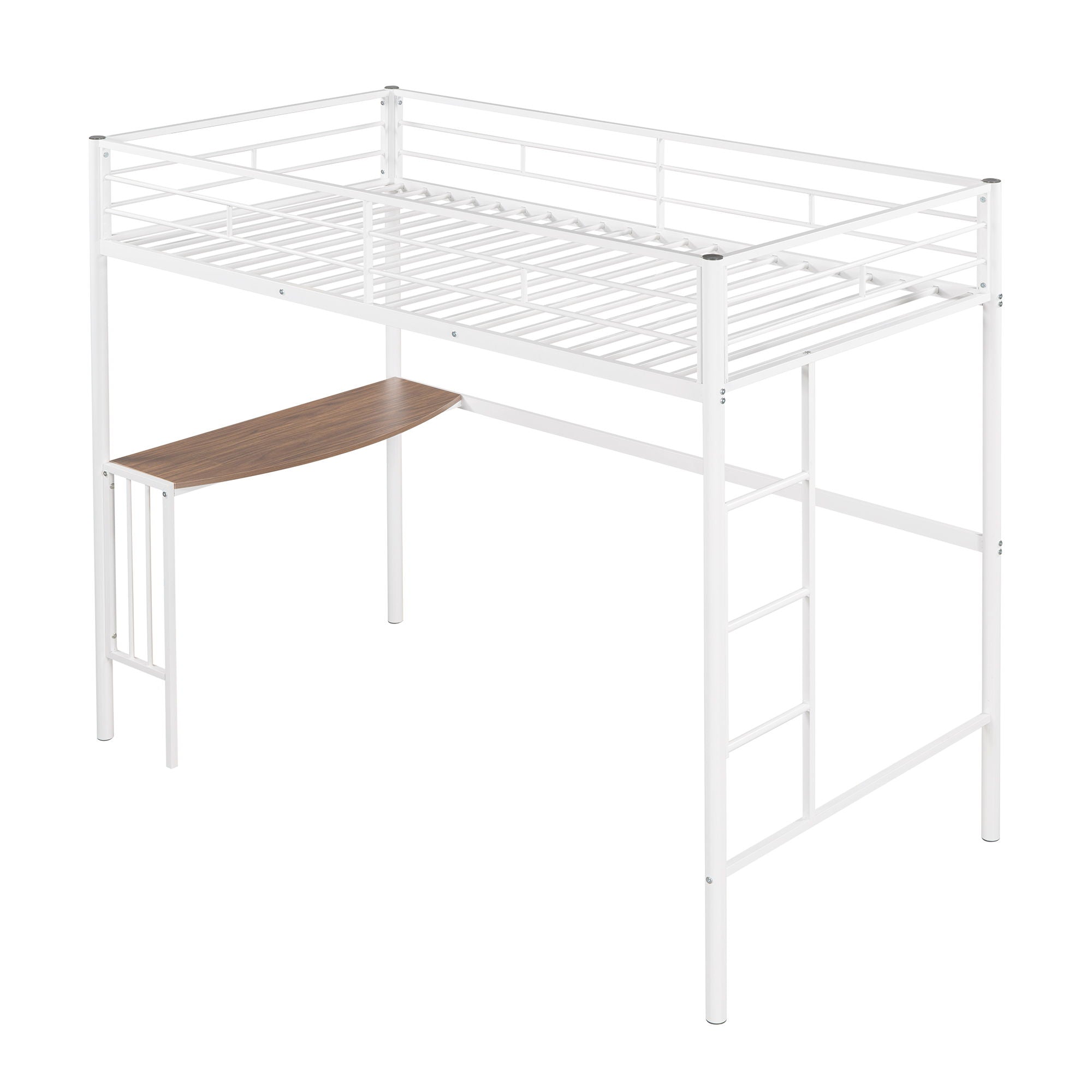 Bunk Bed With Desk, Ladder And Quality Slats For Bedroom