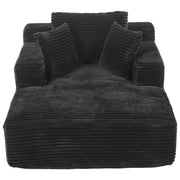 Modern Full Compressed Chaise Lounge Sofa Bed With Removable Pillows