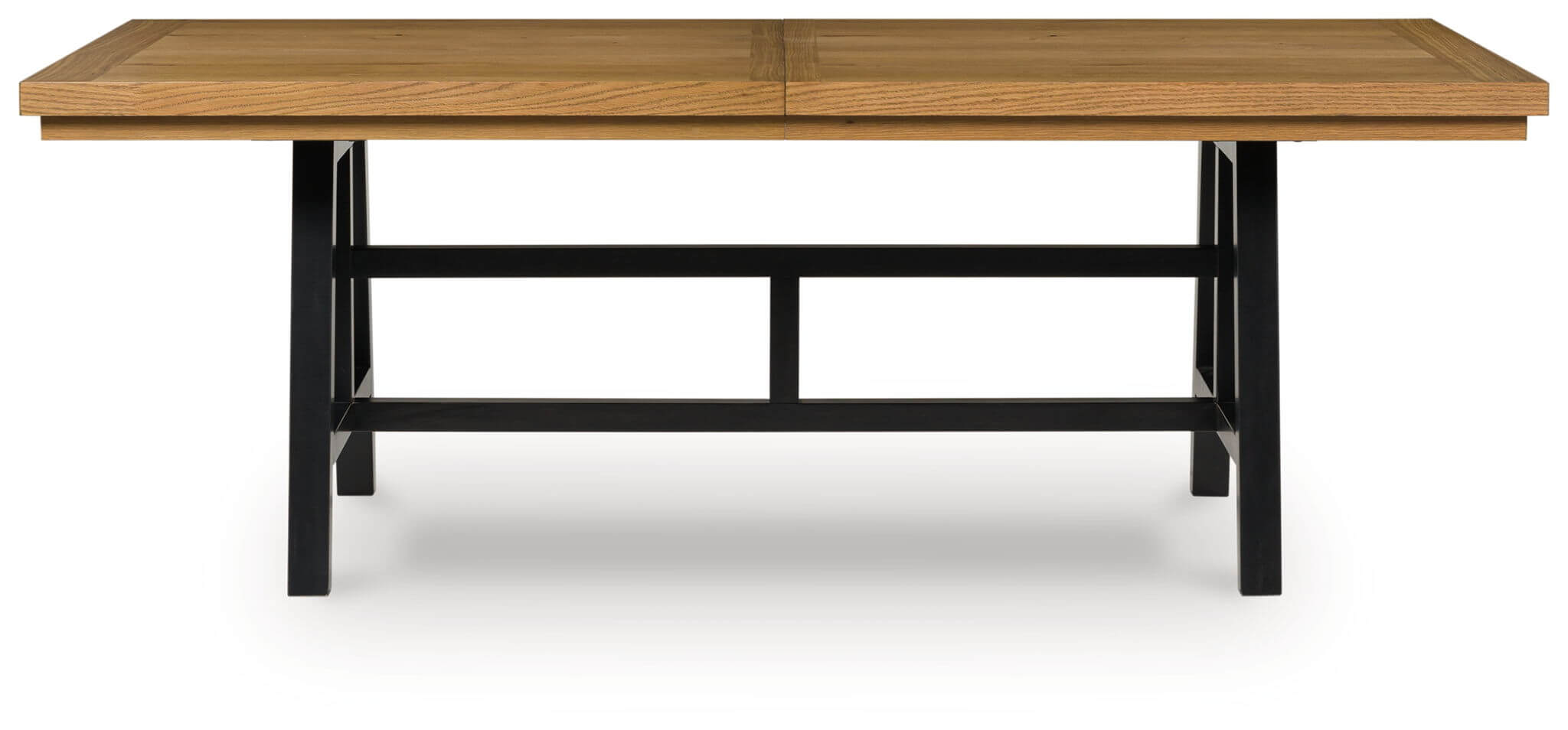 Galliden - Rectangular Dining Room Extension Table - Black / Brown