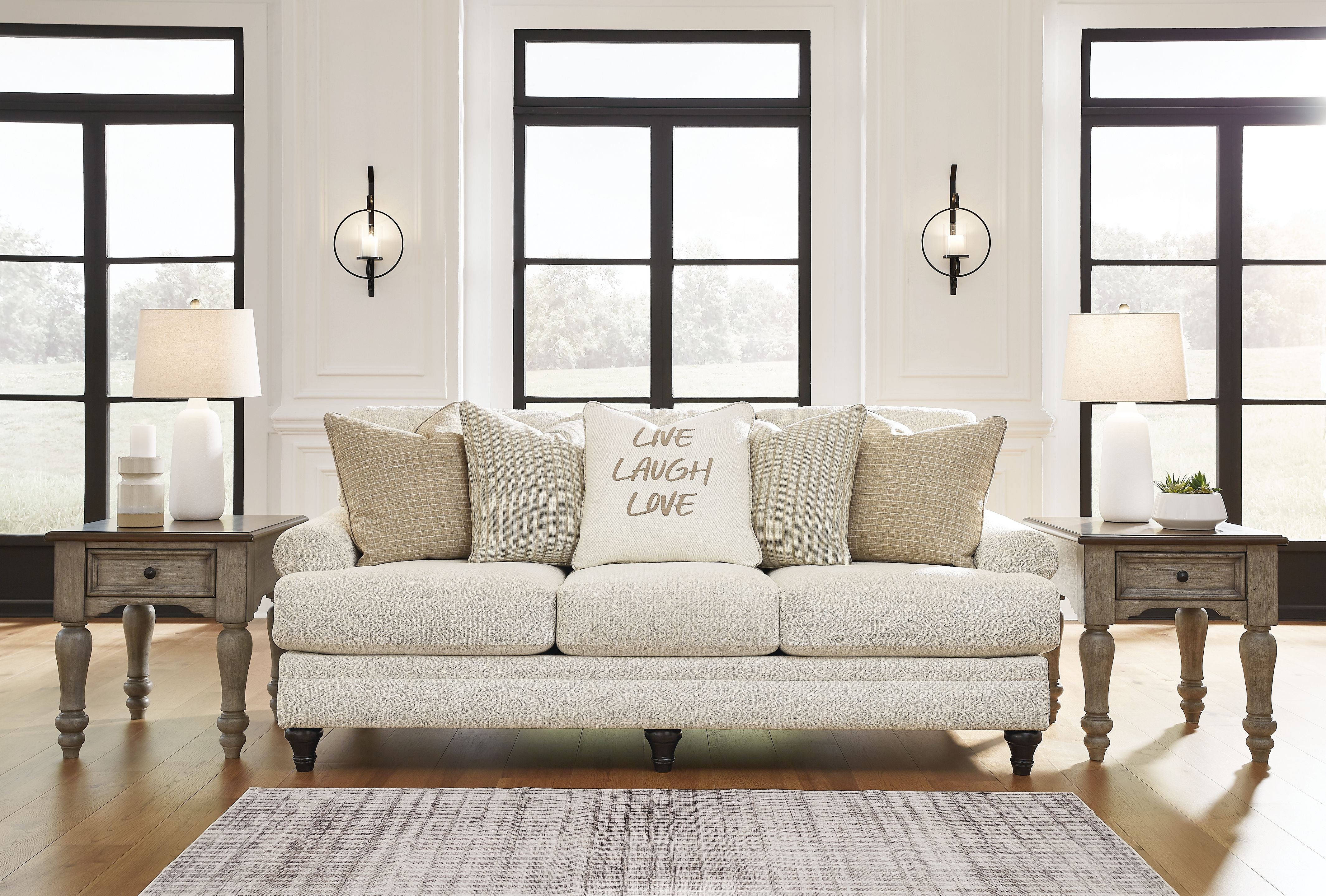 Signature Design by Ashley® Valerani - Sandstone - Sofa, Loveseat, Accent Chair | Meri Furniture