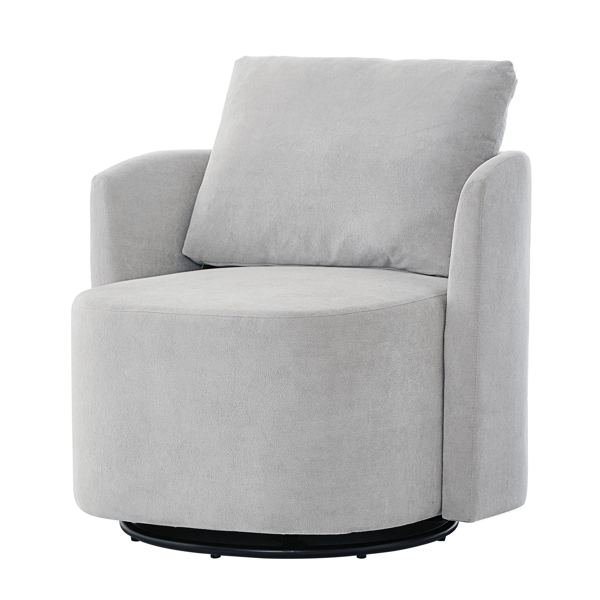 360° Modern Swivel Chair With Upholstered Curved Design