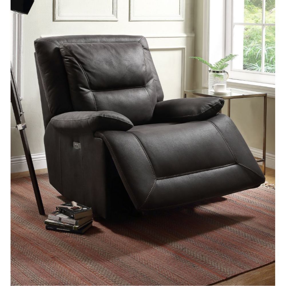 ACME Neely - Glider Recliner - Charcoal Fabric | Meri Furniture