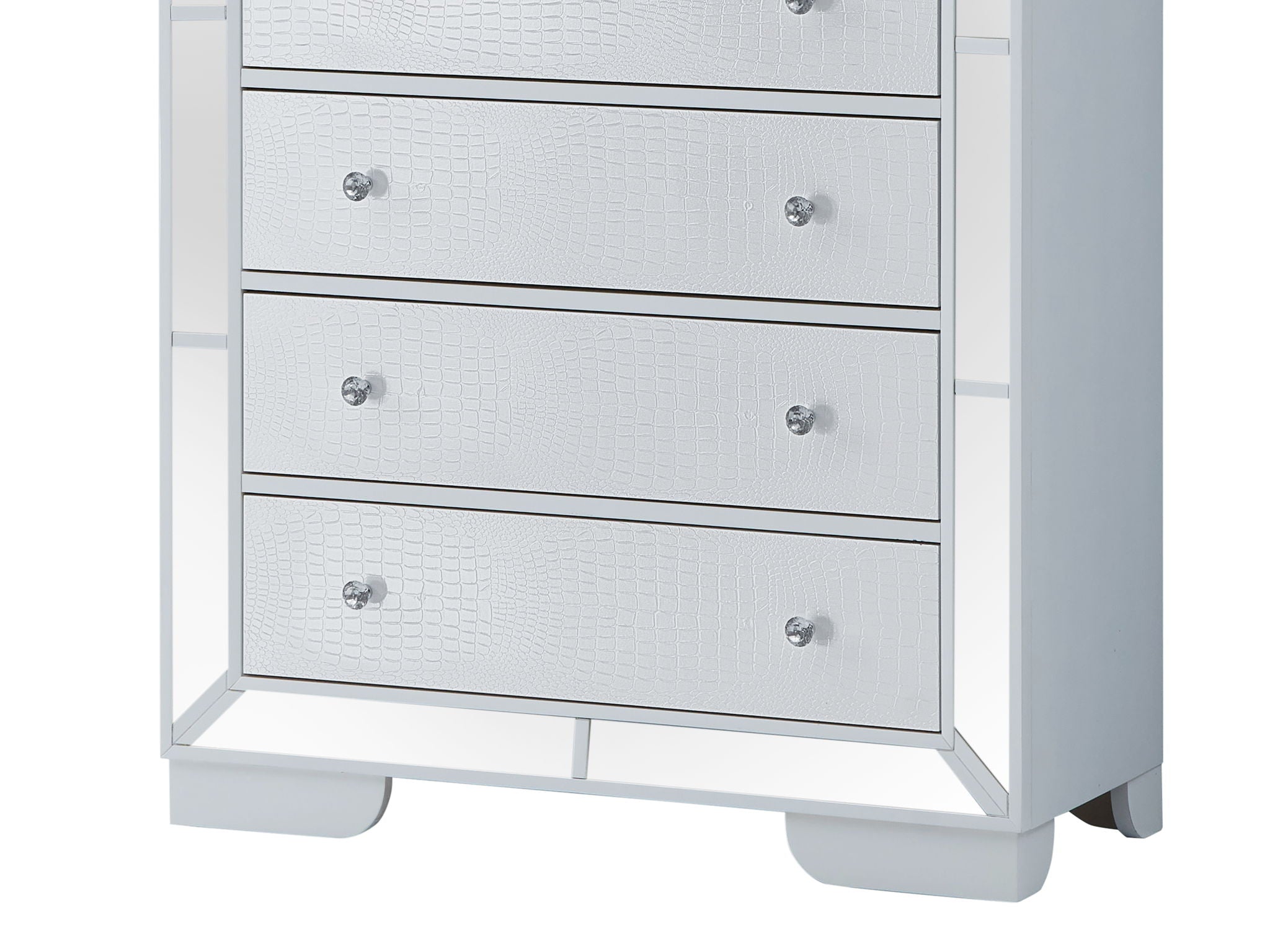 Sleek Contemporary Storage Chest - White