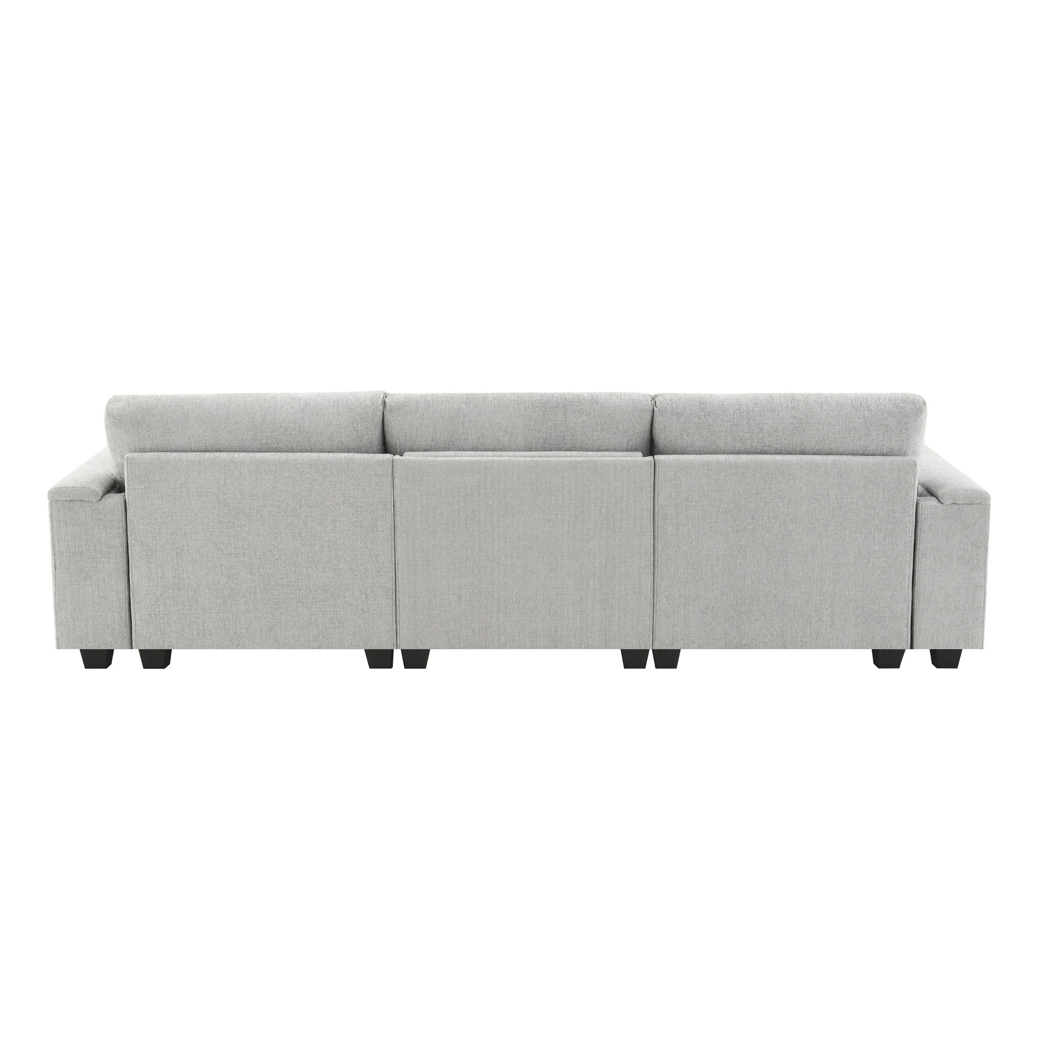 Sectional With Bluetooth Speaker Comfy Cloud Couch Set With Drop Down Table Cup Holders, USB Charger Storage Armrest Wide Seat Sofa