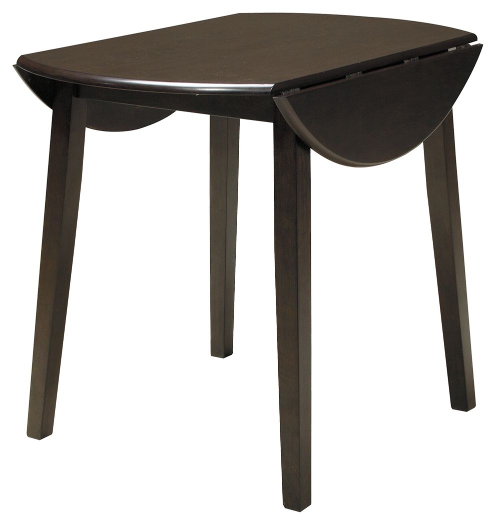 Signature Design by Ashley® Hammis - Dark Brown - Round Drm Drop Leaf Table | Meri Furniture
