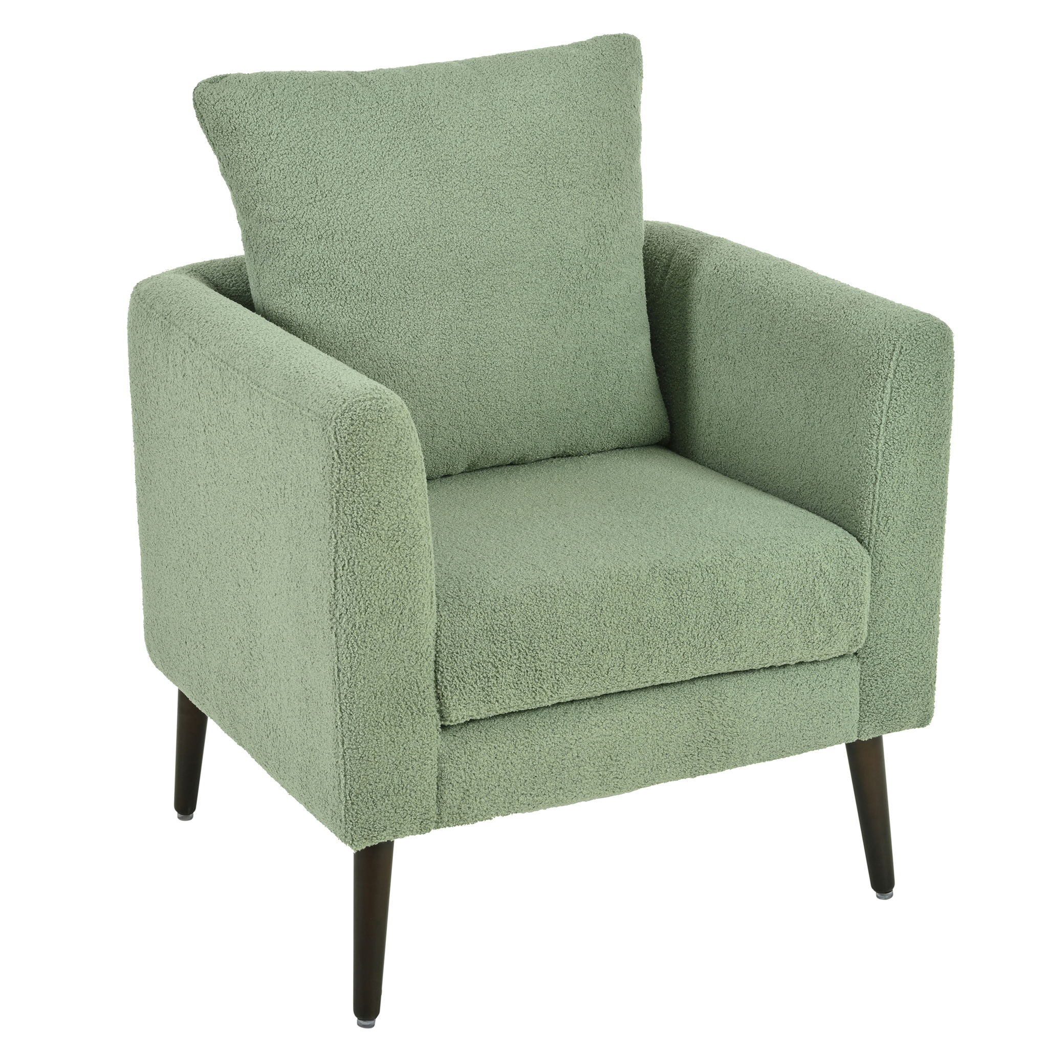 Modern Accent Upholstered Armchair With Pillow