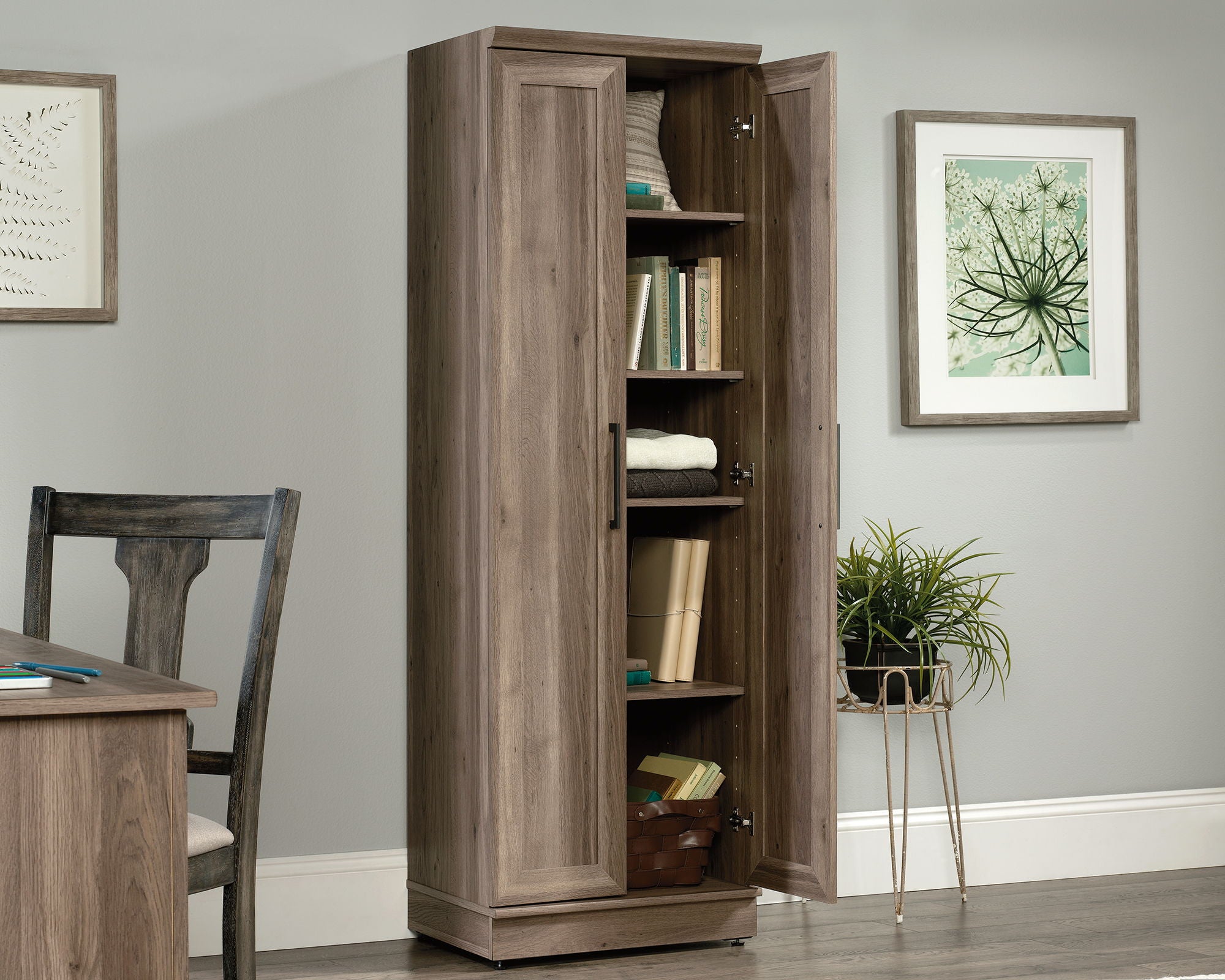 Storage Cabinet in Salt Oak