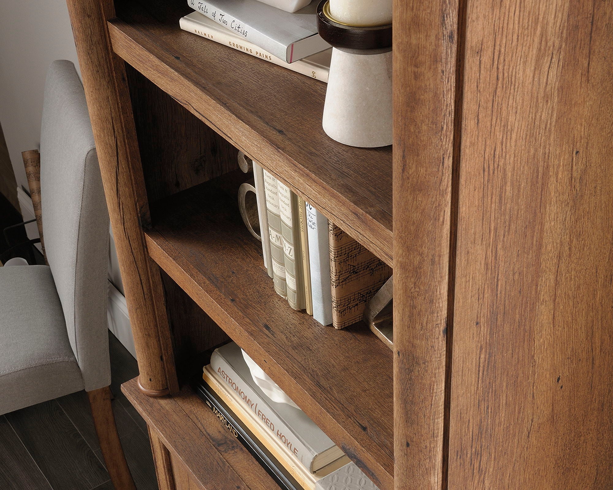 Library With Doors Vintage Oak