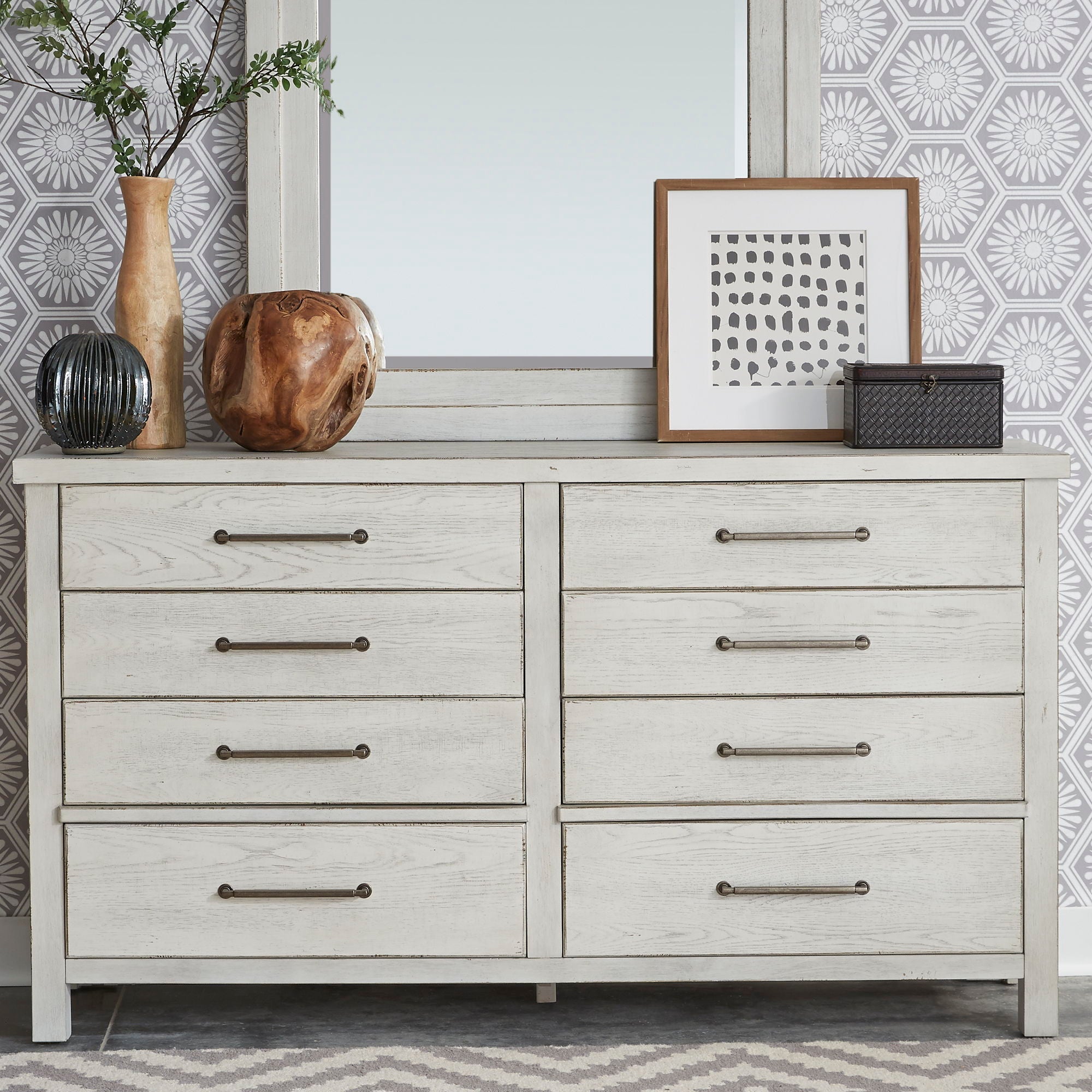 Liberty Furniture Modern Farmhouse - 8 Drawer Dresser | Meri Furniture