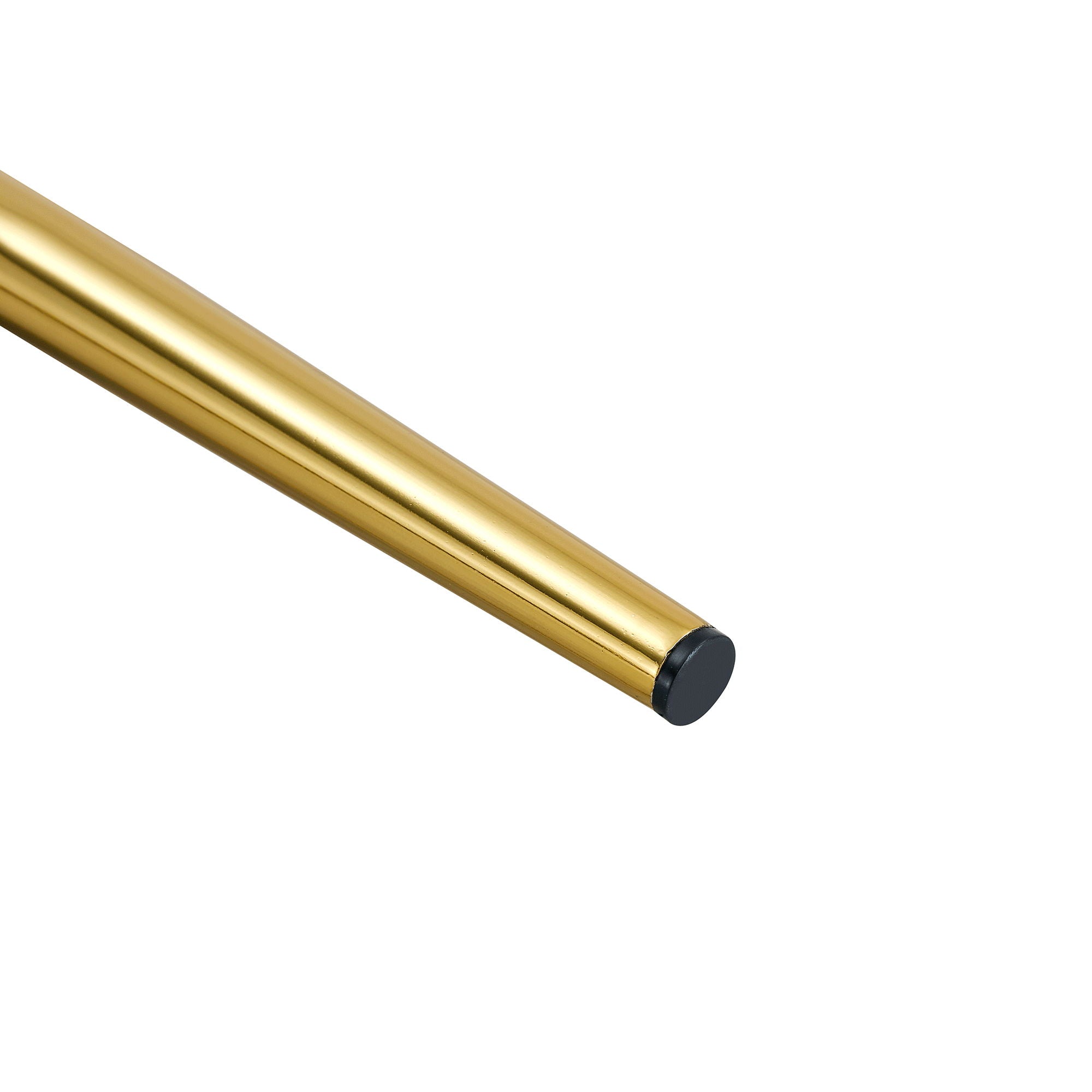 Luxury Simple Chair (Set of 4) Linen Cotton High Resilience Dining Chair With Metal en Legs - Black / Gold