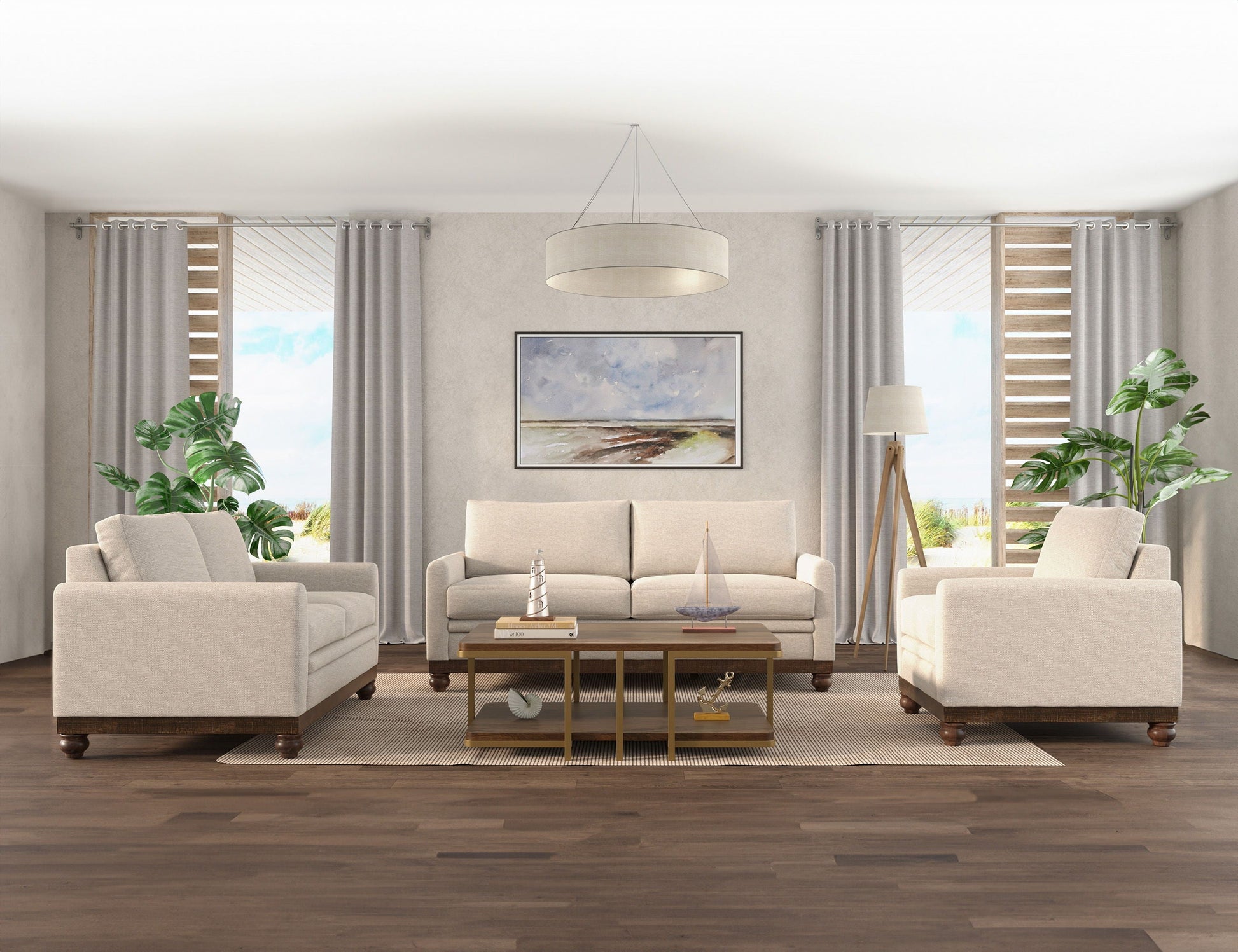International Furniture Direct Pueblo Gray - Sofa | Meri Furniture